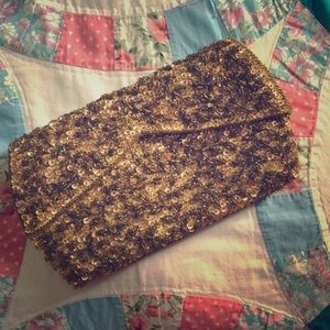 Yellow and Gold Hand Clutch